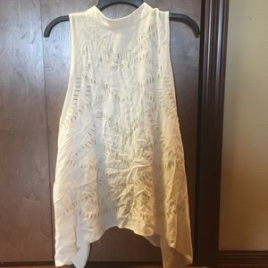 Ivory sparkly open back tank!